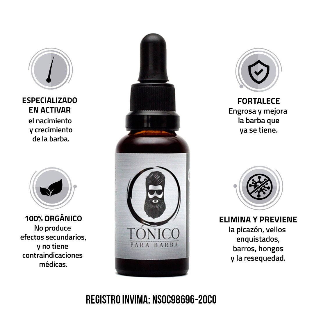 Sinfonía Mal uso Resentimiento Tonico Para Barba 100% organico y sin efectos secundarios.