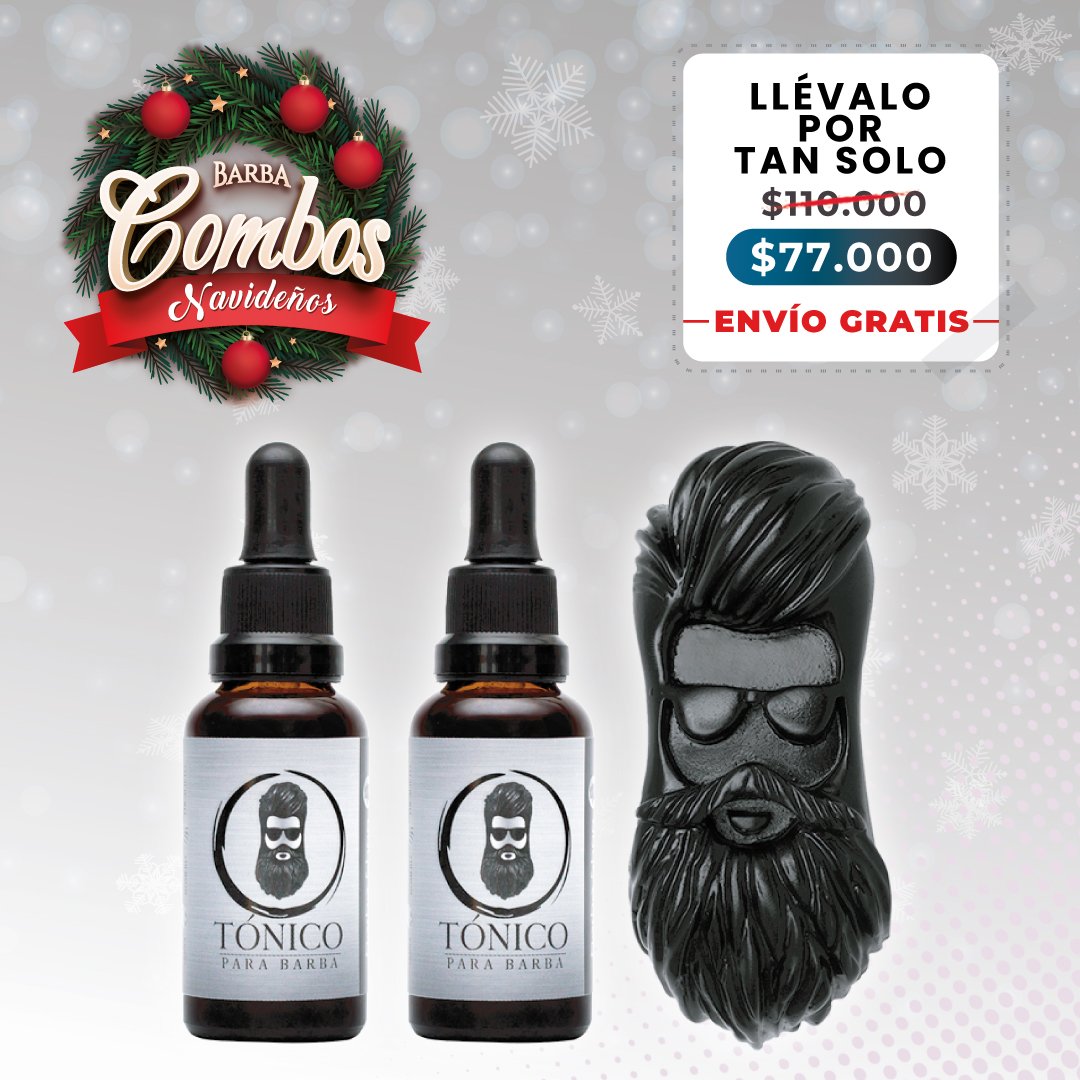 Tónico Para Barba (x2) + Barba Jabón + BARBA REGALO + ENVÍO GRATIS