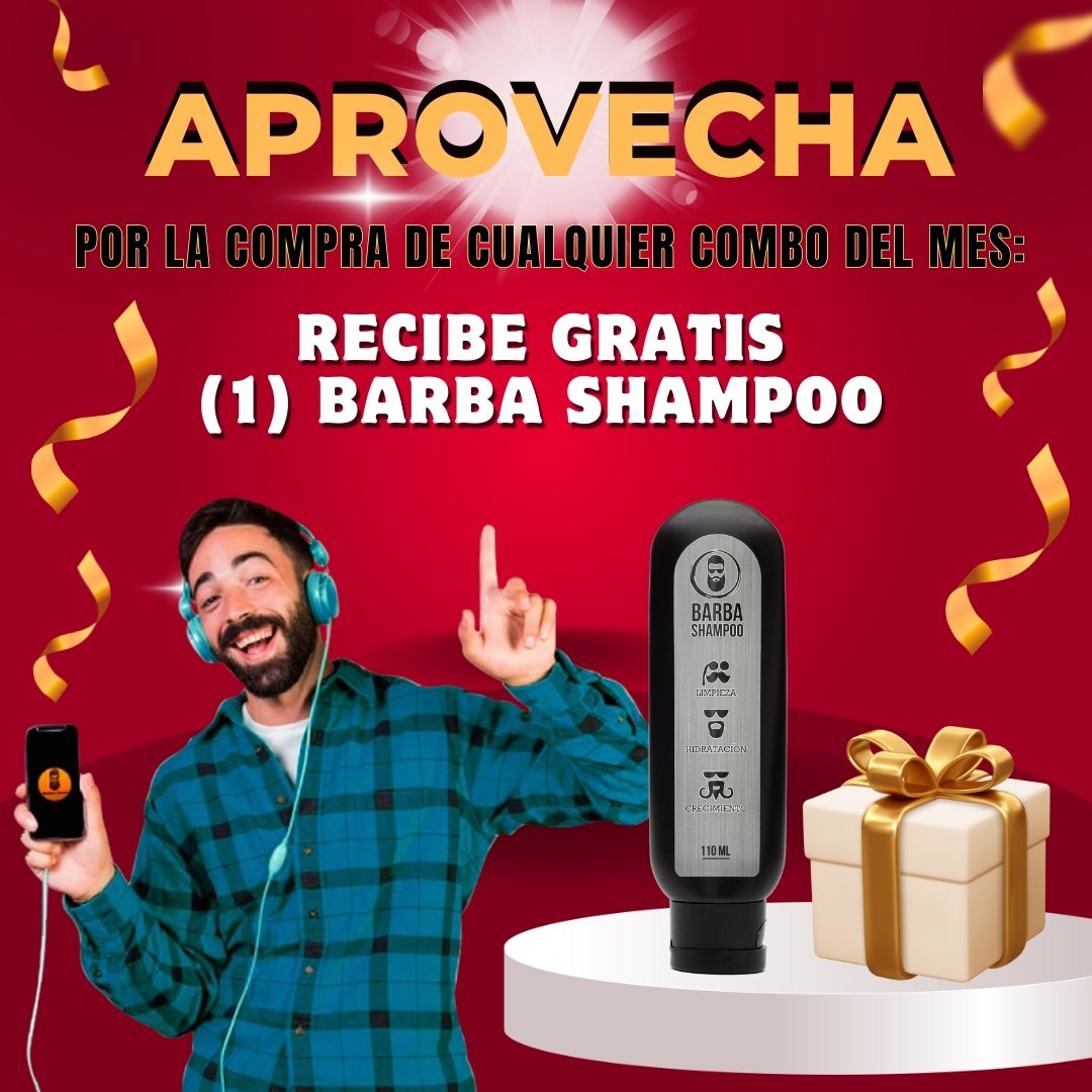 Tónico Para Barba (x2)+ Barba Shampoo + Barba Shampoo Obsequio + ENVÍO GRATIS