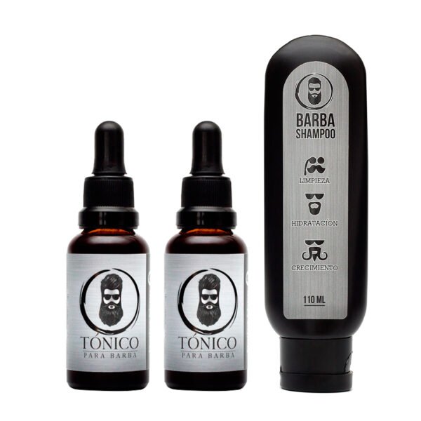 Tónico Para Barba (x2)+ Barba Shampoo + Barba jabón Gratis + ENVÍO GRATIS