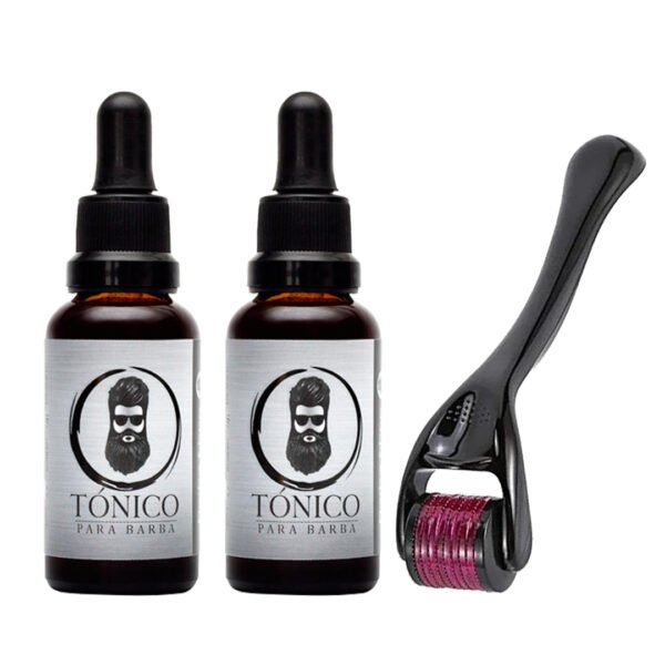Tónico Para Barba (x2) + Dermaroller + Barba jabón Gratis + ENVÍO GRATIS