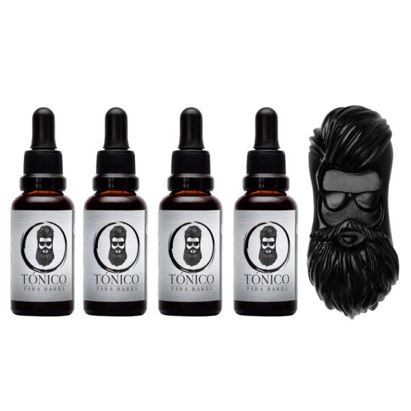 Tónico Para Barba (x4) + Barba Jabón + Barba jabón Gratis + ENVÍO GRATIS